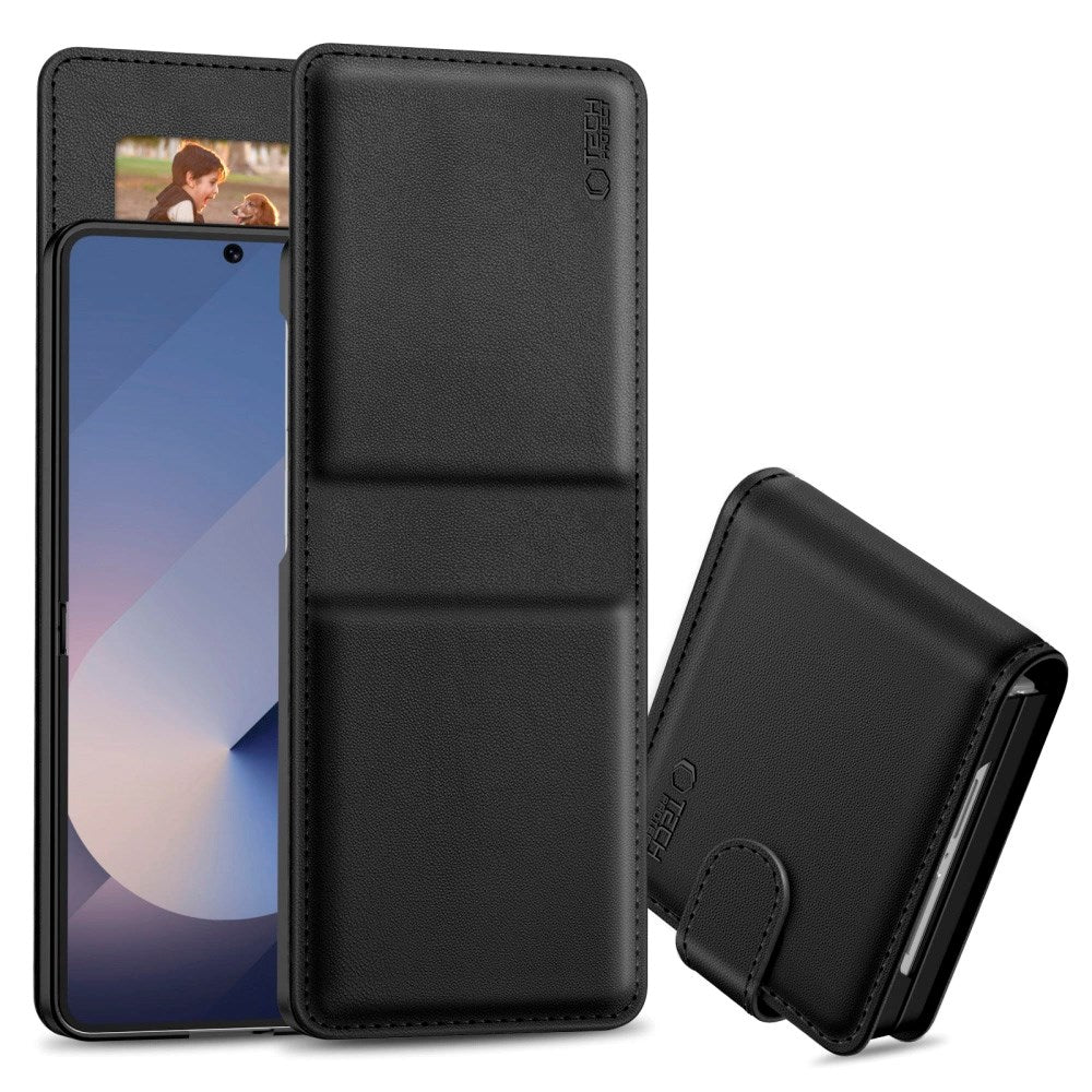 Samsung Galaxy Z Flip7 Tech-Protect Wallet Deksel - Svart