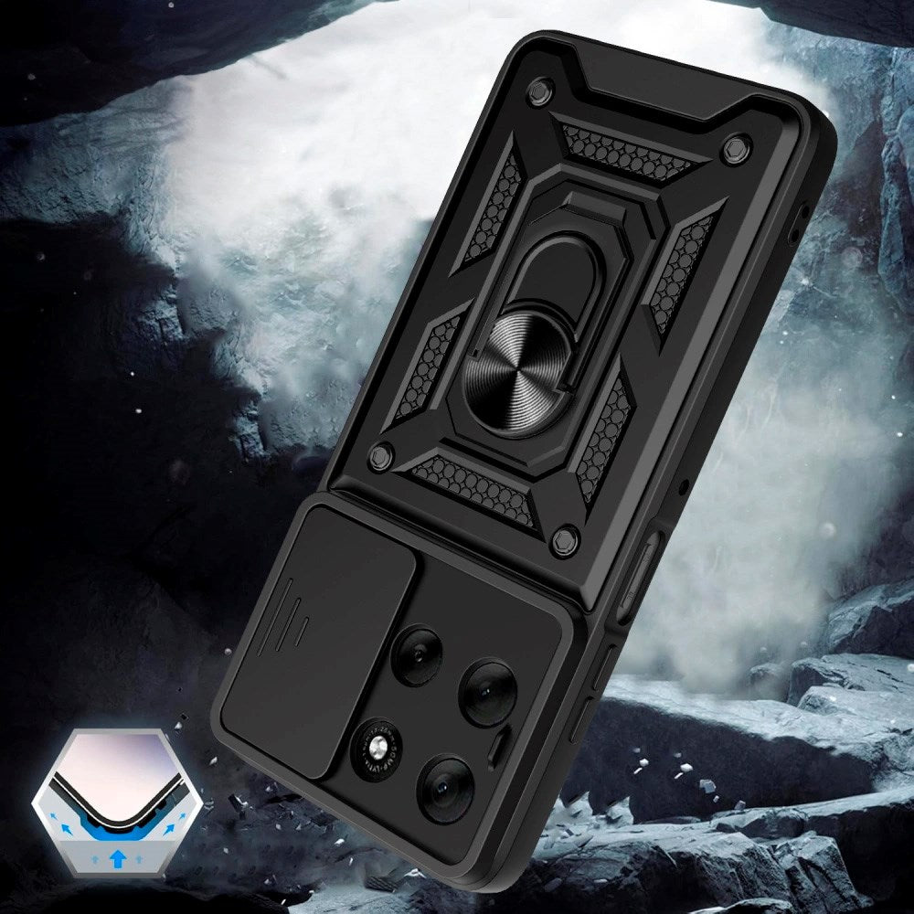 Motorola Moto G56 Tech-Protect Håndverker Deksel m. Magnetisk Kickstand & Camslider - Svart