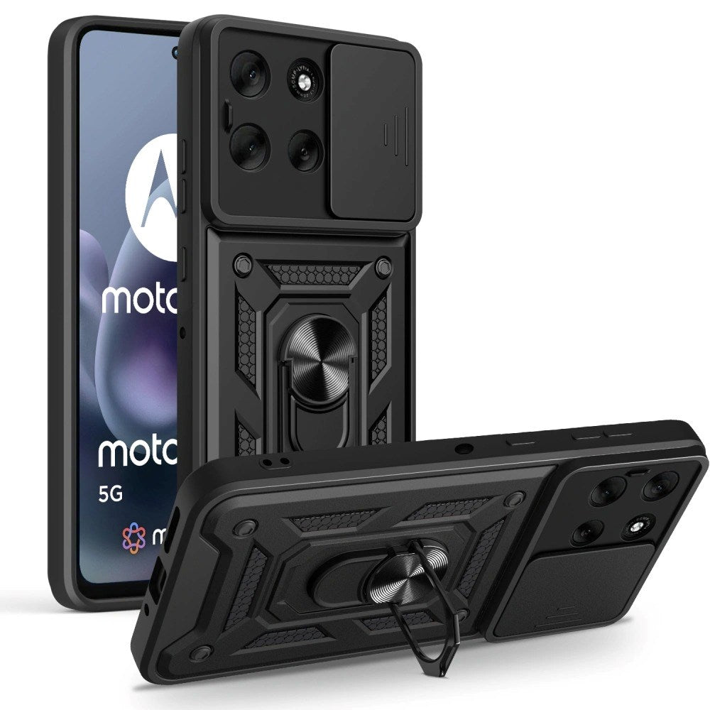 Motorola Moto G86 Tech-Protect Håndverker Deksel med Magnetisk Kickstand & Camslider - Svart