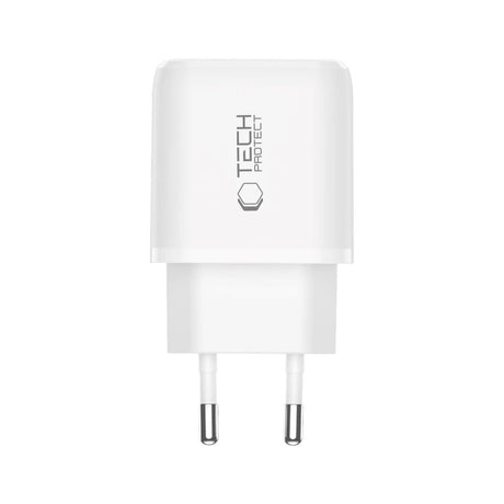 Tech-Protect NCA30 Vegglader med 30W - 1 x USB-A & 1 x USB-C - Hvit