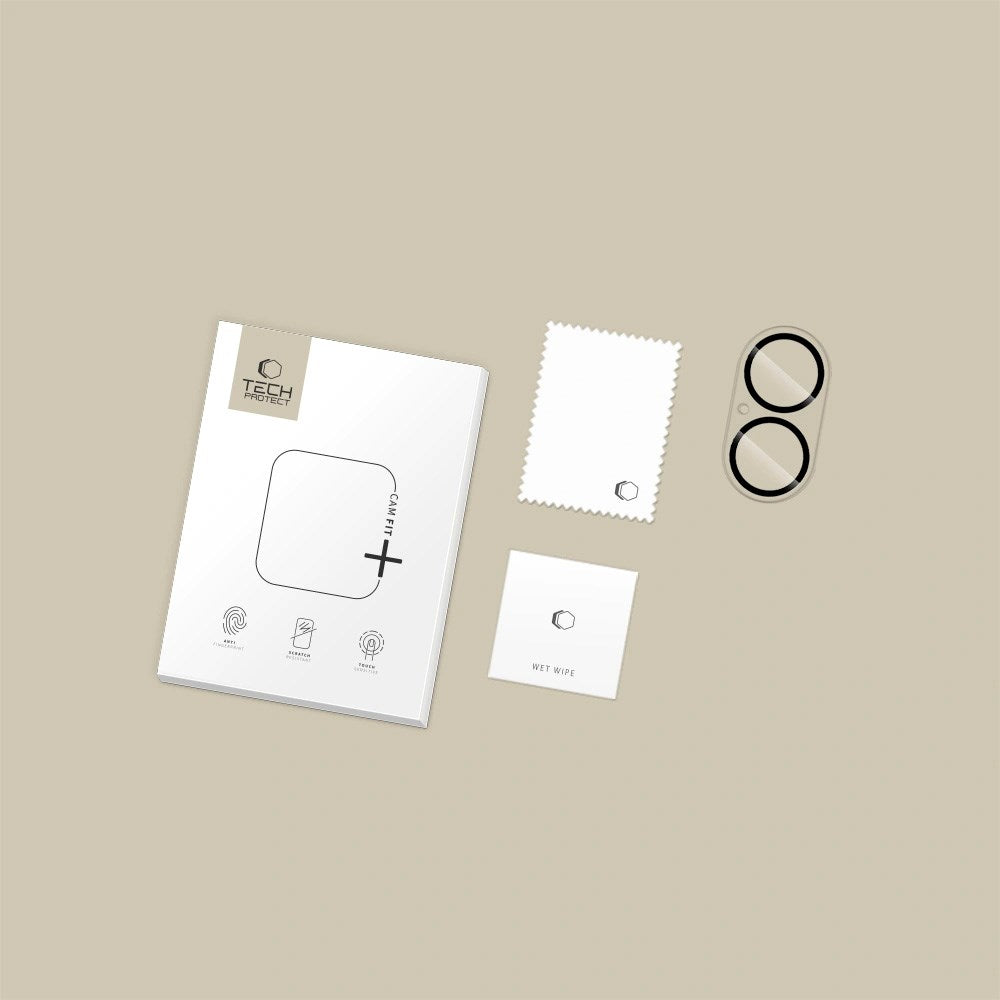 iPhone 17 Tech-Protect Cam Fit+ Kameralinsebeskyttelsesglass - Gjennomsiktig