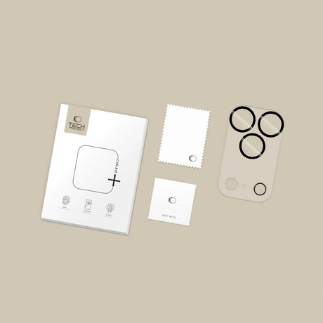 iPhone 17 Pro Max Tech-Protect Cam Fit+ Kameralinsebeskyttelsesglass - Gjennomsiktig