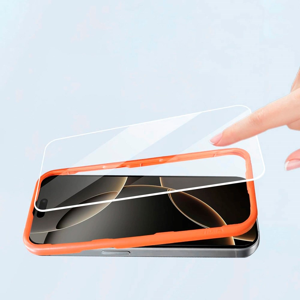 iPhone 17 Pro / 16 Pro Tech-Protect Easy Set+ Beskyttelsessett m. Skjermbeskyttelsesglass & Kameralinsebeskyttelsesglass - Gjennomsiktig