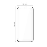 iPhone 17 Tech-Protect Quick Set+ Skjermbeskyttelsesglass - 2 stk - Gjennomsiktig / Svart Kant