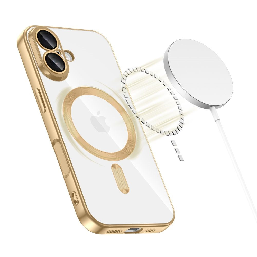 iPhone 17 Tech-Protect MagFlex Deksel - MagSafe Kompatibel - Gull / Gjennomsiktig