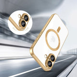 iPhone 17 Tech-Protect MagFlex Deksel - MagSafe Kompatibel - Gull / Gjennomsiktig