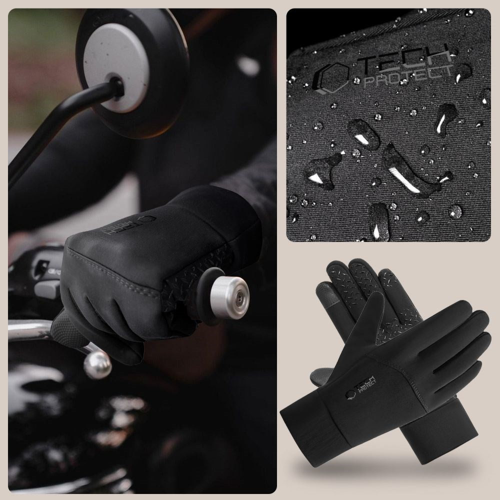 Tech-Protect Touch Screen Hansker – Størrelse L (25 x 23 cm) – Svart