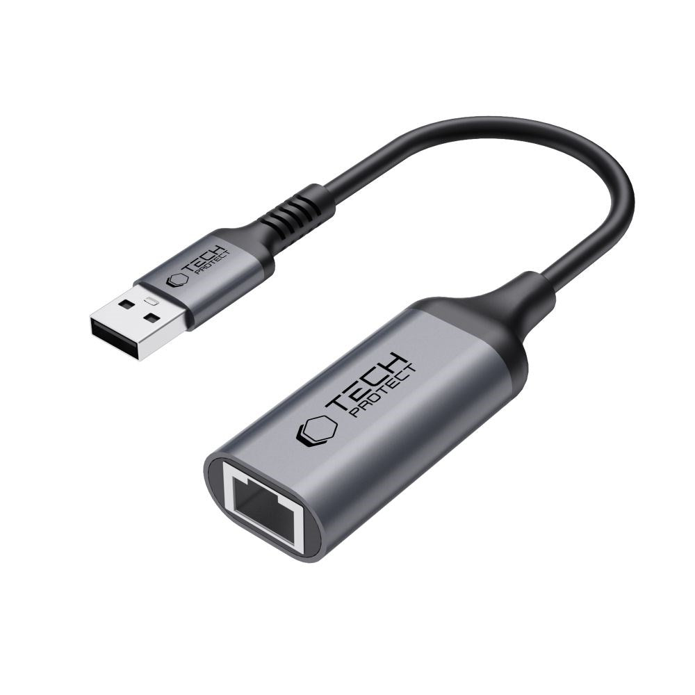 USB-A til Ethernet RJ45 Adapter Tech-Protect Ultraboost - 1000Mbps - Svart