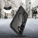 Samsung Galaxy S25 Tech-Protect Magmat Deksel - MagSafe Kompatibel - Gjennomsiktig / Svart