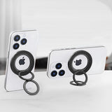 Tech-Protect MagSafe Ringholder for Mobil med Karbondesign – MagSafe Kompatibel – Svart