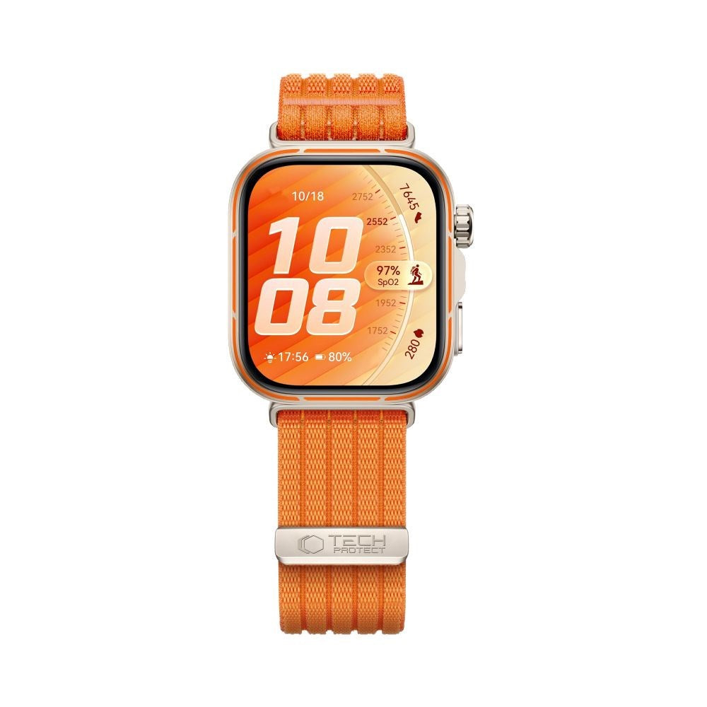 Huawei Watch Fit 5 Pro / 5 / 4 Pro / 4 / 3 Tech-Protect Nylon Rem - Oransje