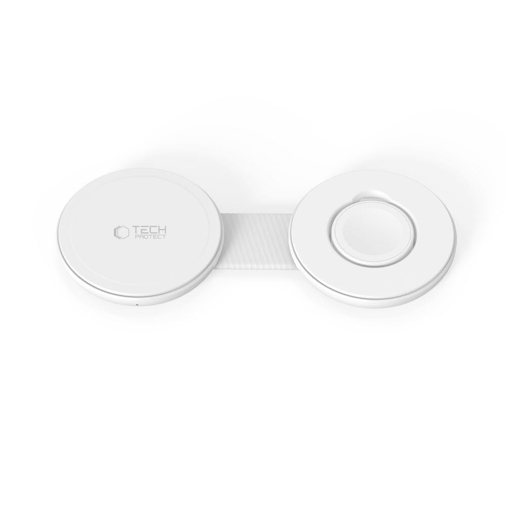 Trådløs 2-i-1 MagSafe Lader Tech-Protect A55 25 W - Hvit