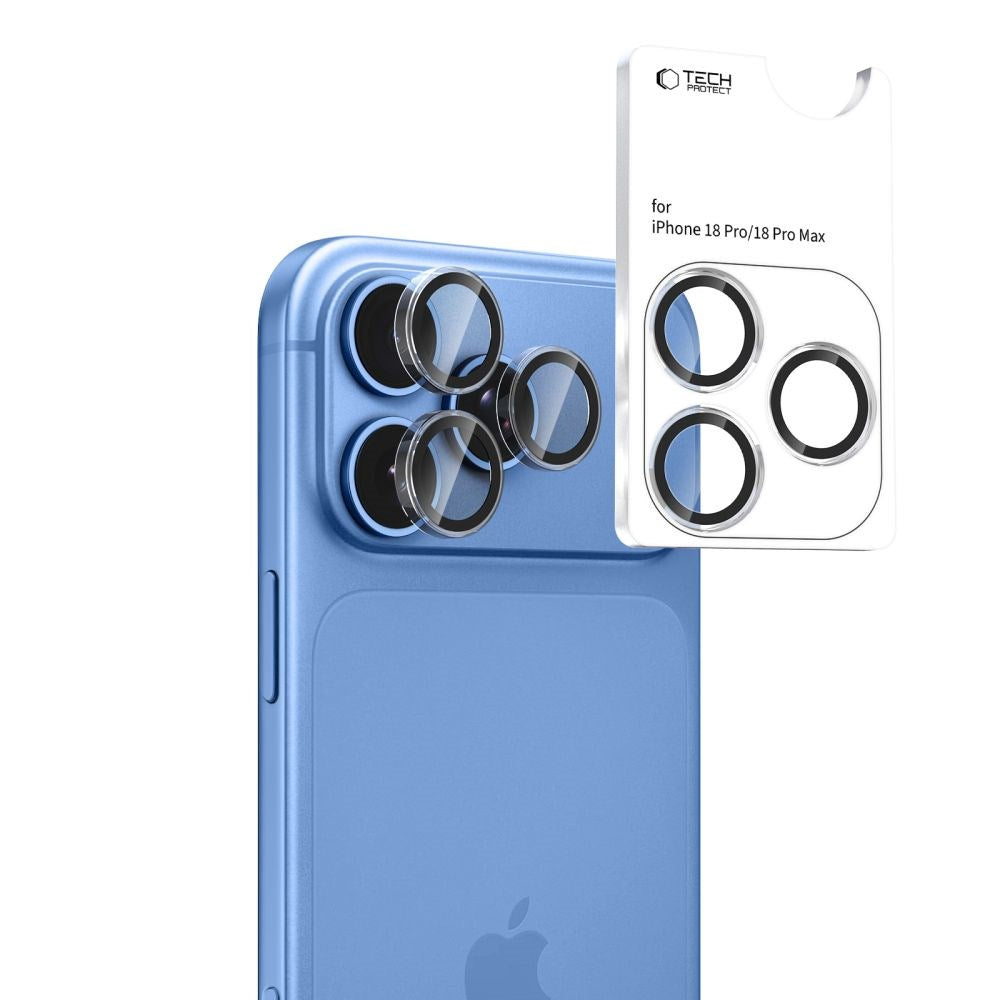 iPhone 18 Pro / 18 Pro Max Tech-Protect Camring Fit+ Kameralinsebeskyttelse - Gjennomsiktig