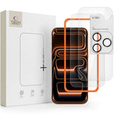 iPhone 18 Pro Tech-Protect Easy Set+ 3-i-1 Beskyttelsessett med Herdet Skjermbeskyttelsesglass og Kameralinsbeskyttelsesglass - Gjennomsiktig