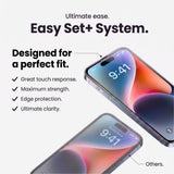 iPhone 18 Pro Max Tech-Protect Easy Set+ 3-i-1 Beskyttelsessett med Herdet Skjermbeskyttelsesglass og Kameralinsbeskyttelsesglass - Gjennomsiktig