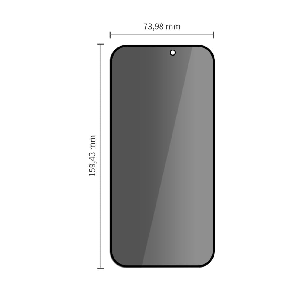 iPhone 18 Pro Max Tech-Protect Herdet Skjermbeskyttelsesglass - Privacy Funksjon - 2 Stk. - Gjennomsiktig