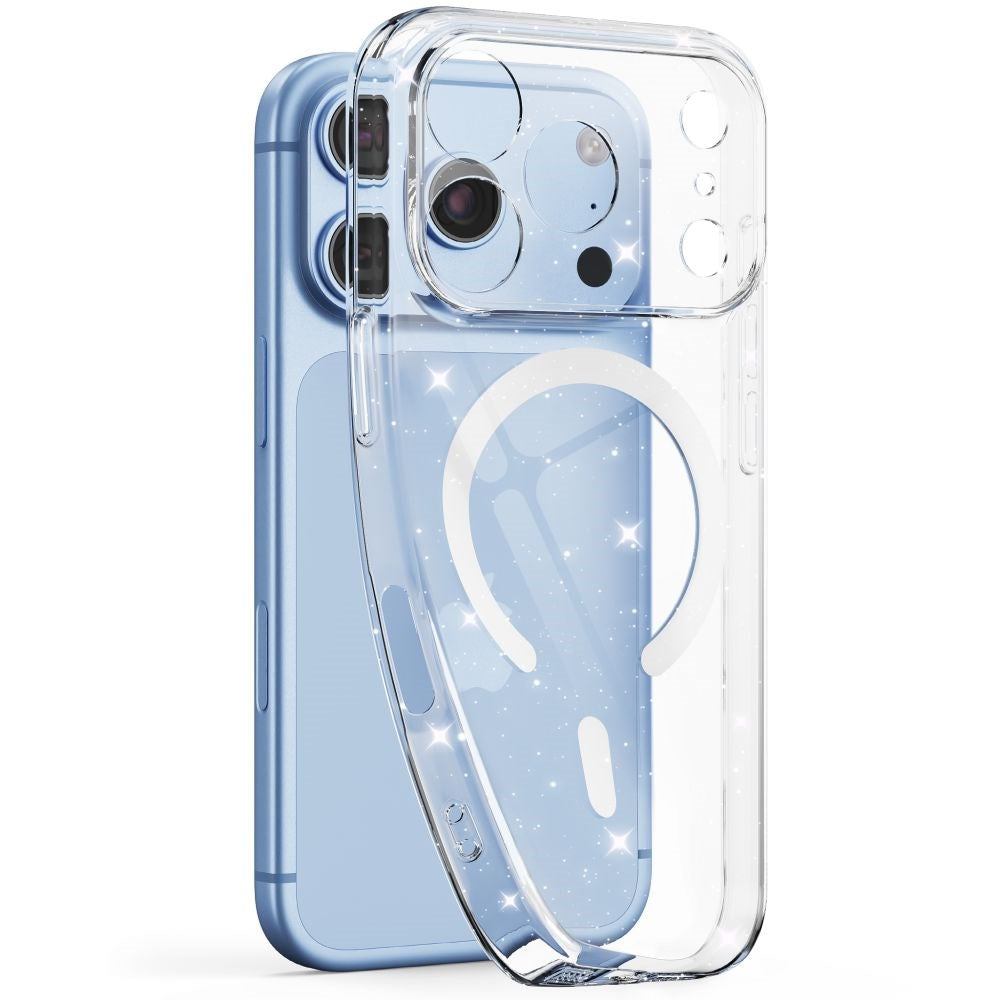iPhone 18 Pro Max / 17 Pro Max Tech-Protect FlexAir Deksel - MagSafe Kompatibel - Gjennomsiktig / Glitter