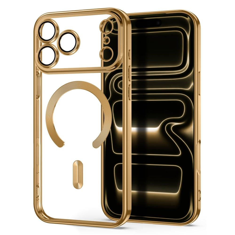 iPhone 18 Pro Max / 17 Pro Max Tech-Protect MagFlex Deksel - MagSafe Kompatibel - Gjennomsiktig / Gull