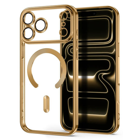 iPhone 18 Pro Max / 17 Pro Max Tech-Protect MagFlex Deksel - MagSafe Kompatibel - Gjennomsiktig / Gull