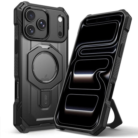 iPhone 18 Pro / 17 Pro Tech-Protect MagForce Deksel med Stativfunksjon - MagSafe Kompatibel - Svart
