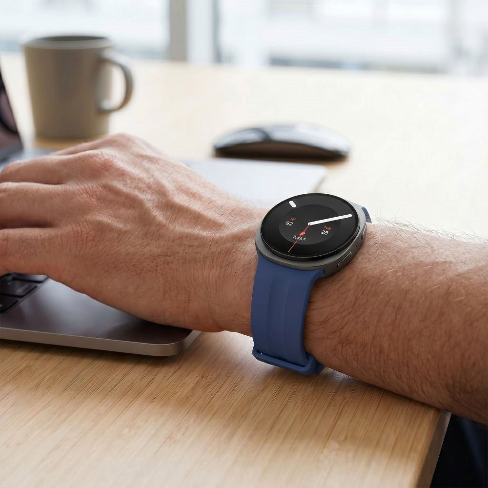 Samsung Galaxy Watch 8 / 9 / Classic (40 / 44 / 46mm) Tech-Protect Silicone Evo Klokkereim - Mørkeblå