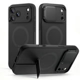 iPhone 18 Pro Max / 17 Pro Max Tech-Protect Kevlar Aura Deksel m. Kickstand og Cam Slider - MagSafe Kompatibel - Svart