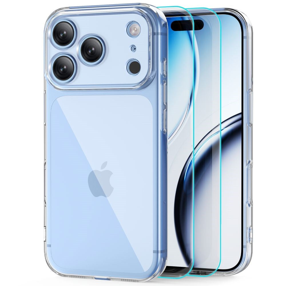 iPhone 18 Pro Max / 17 Pro Max Tech-Protect FlexAir Deksel med 2 Stk. Skjermbeskyttelse - MagSafe Kompatibel - Gjennomsiktig