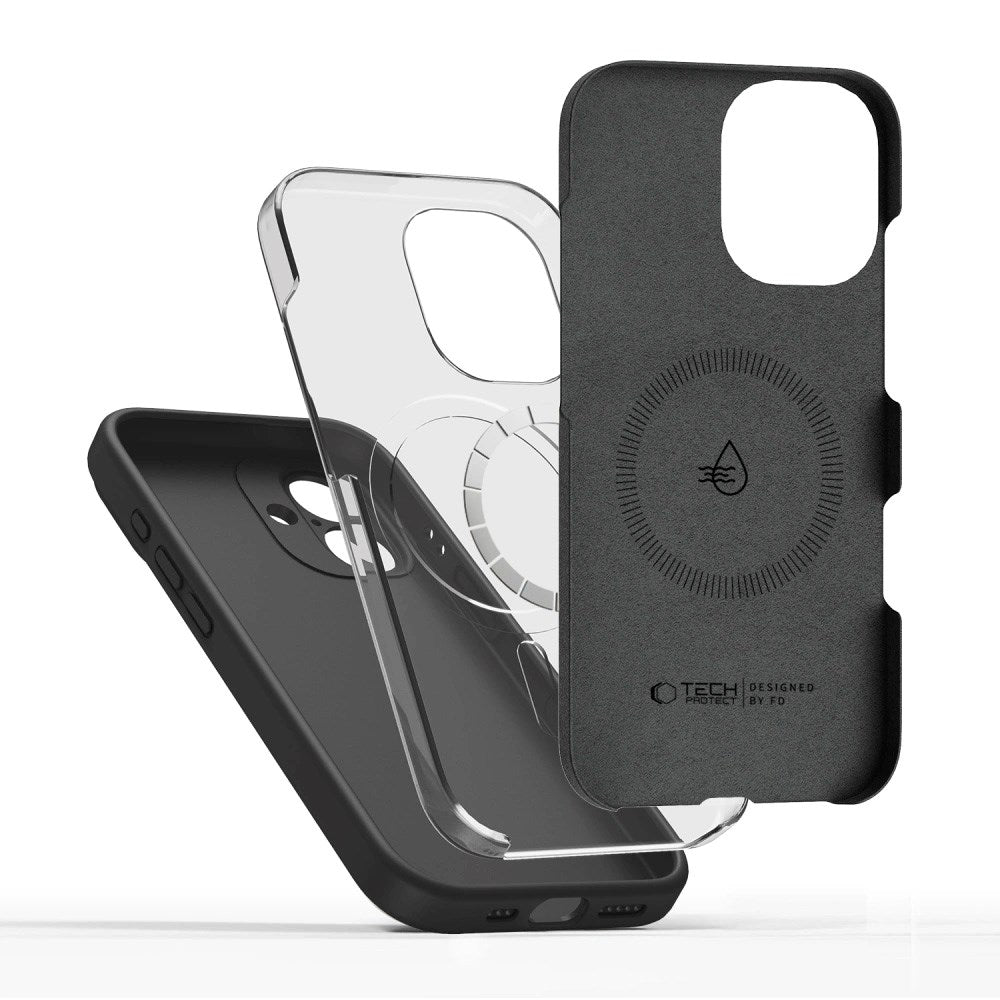 iPhone 17 Tech-Protect Silicone Deksel - MagSafe Kompatibel - Svart