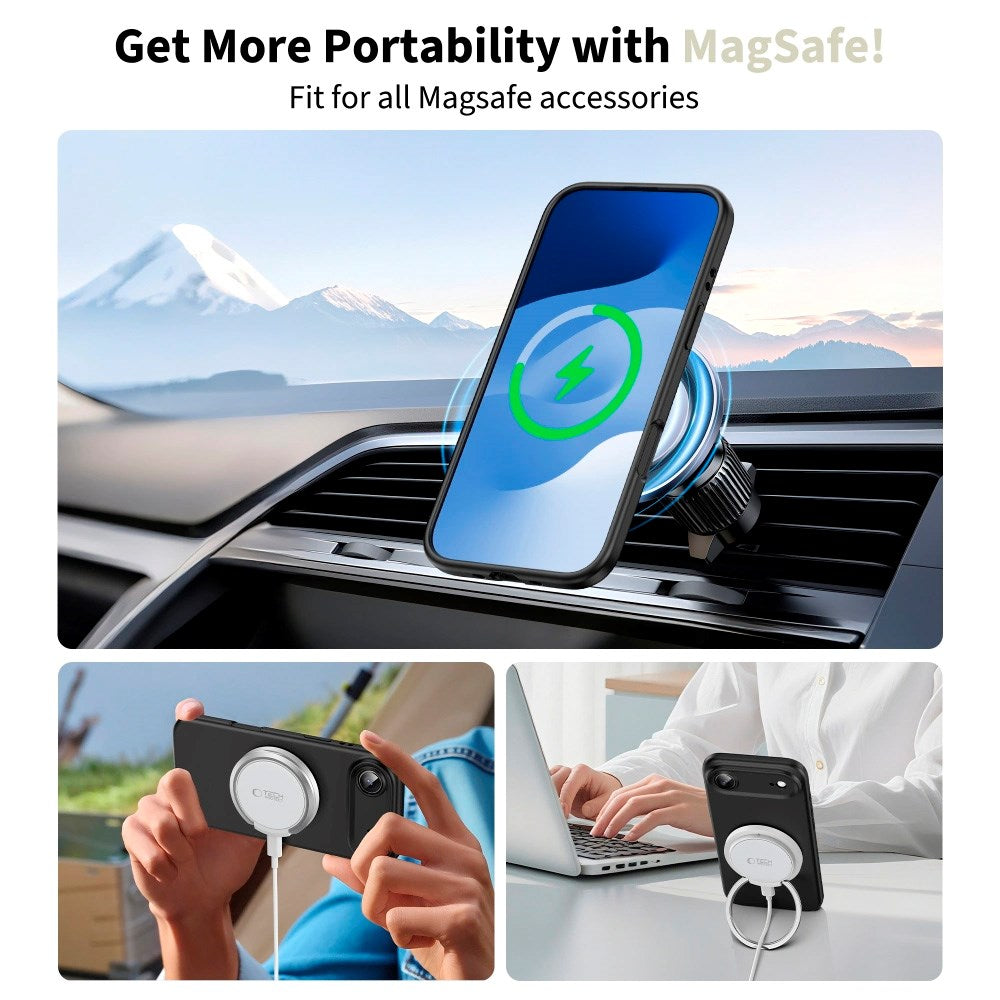 iPhone Air Tech-Protect Silicone Deksel - MagSafe Kompatibel - Svart