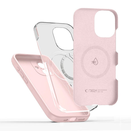 iPhone 17 Tech-Protect Silicone Deksel - MagSafe Kompatibel - Rosa