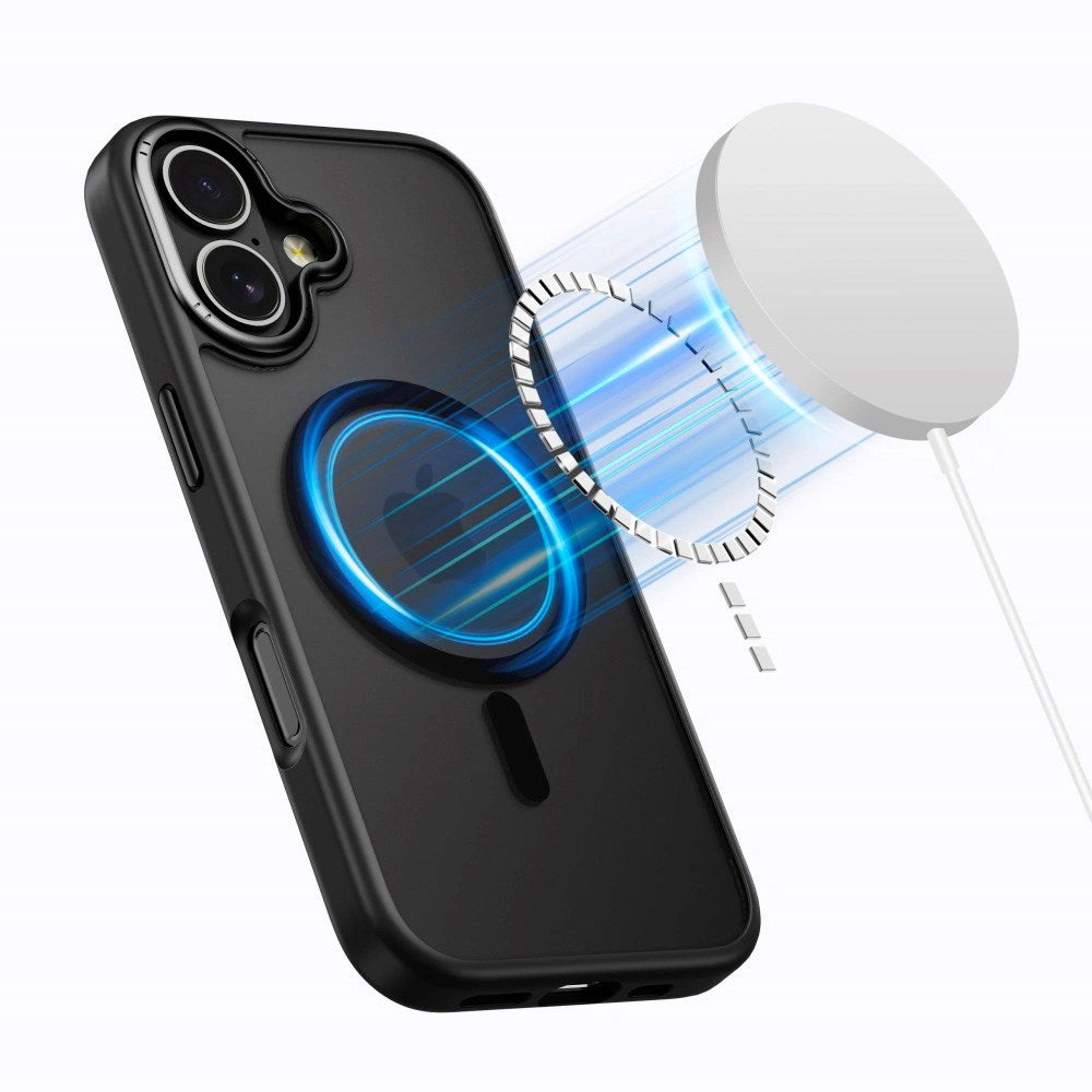 iPhone 17 Tech-Protect MagEdge Hybrid Deksel - MagSafe Kompatibel - Matt Svart