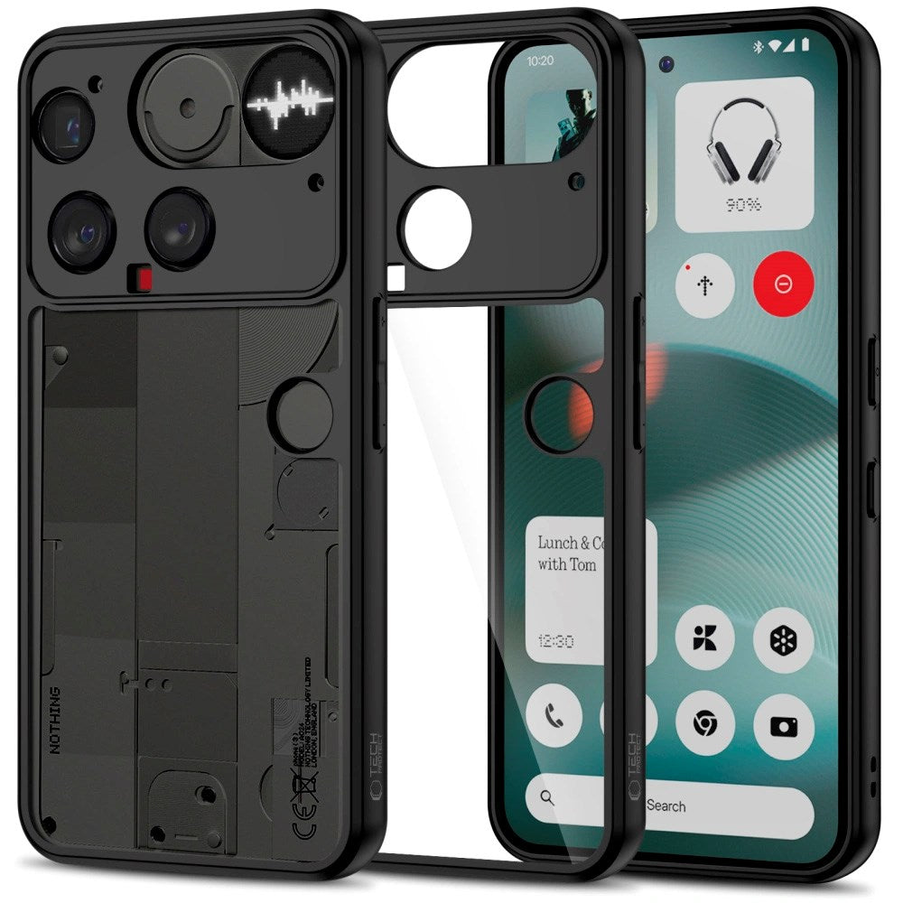 Nothing Phone (3) Tech-Protect MagMat Hybrid Deksel - Gjennomsiktig / Svart