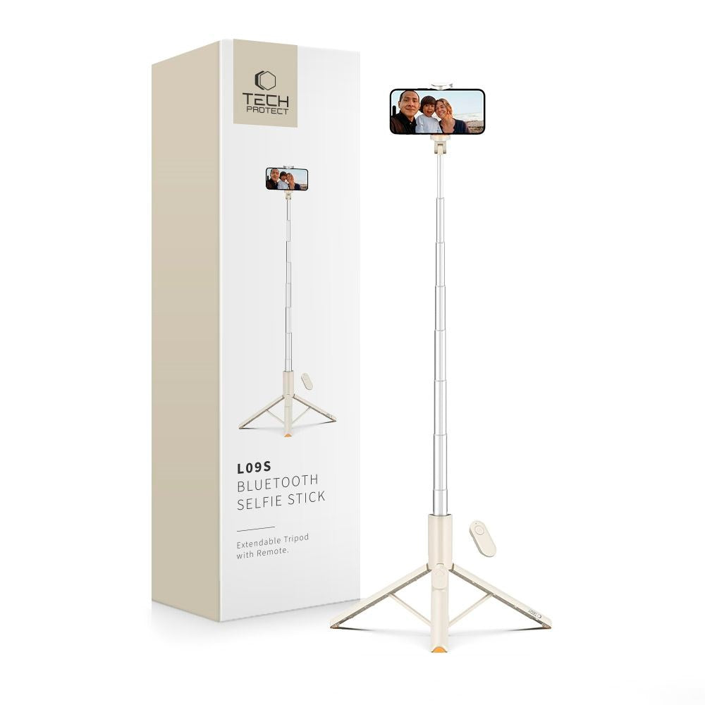 Tech-Protect Bluetooth Selfie Stick Tripod - Beige