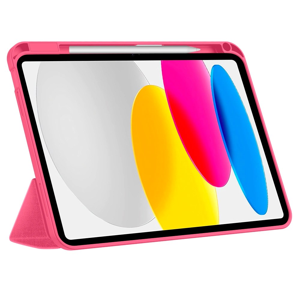 iPad 11" (2025) / 10.9" (2024 / 2022) Tech-Protect Canvas Flip Deksel m. Penn Holder - Rosa