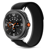 Samsung Galaxy Watch 8 / 9 / Classic (40 / 44 / 46mm) Tech-Protect Nylon Stripe Klokkereim - Svart / Oransje