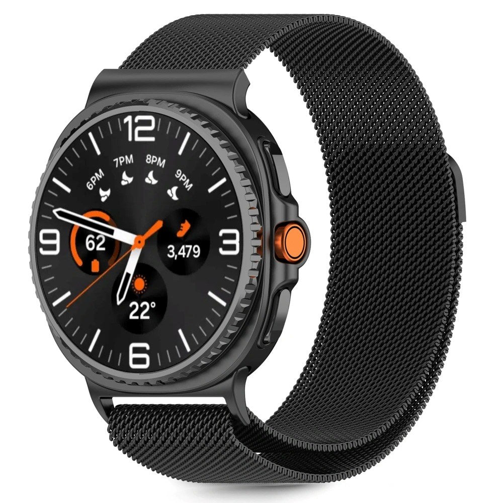 Tech-Protect Samsung Galaxy Watch 8 / 8 Classic (40 / 44 / 46mm) Milanse Rustfritt Stålrem - Sort