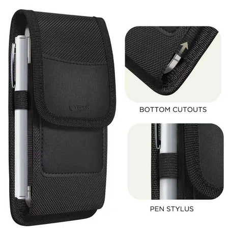Tech-Protect Universal Nylon Mobil Etui - Mål (17.7 x 9.1 x 2.4 cm) - Svart