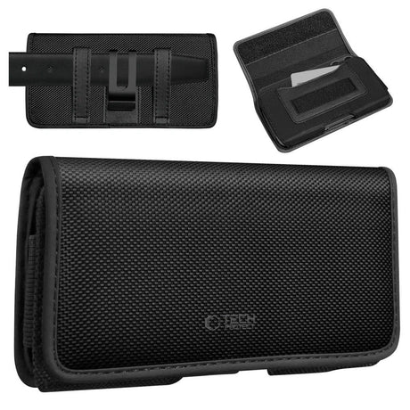 Tech-Protect Universal Nylon Mobil Etui - Mål (16.2 x 9 x 2.8 cm) - Svart
