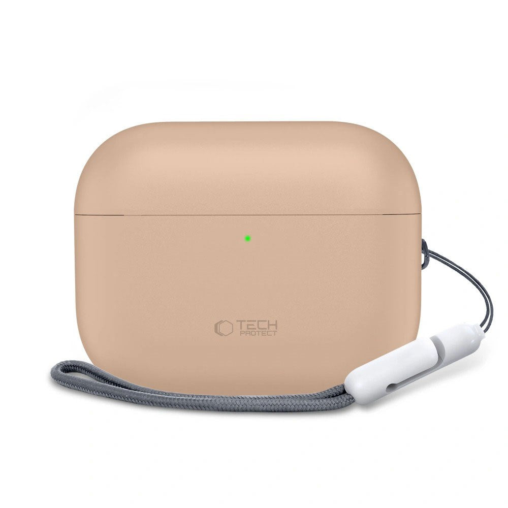 Apple AirPods Pro (3. Gen) Tech-Protect Silikondeksel med Stropp - Beige