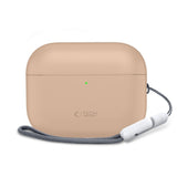 Apple AirPods Pro (3. Gen) Tech-Protect Silikondeksel med Stropp - Beige