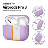 Apple AirPods Pro (3. Gen) Tech-Protect Silikondeksel med Stropp - Lilla