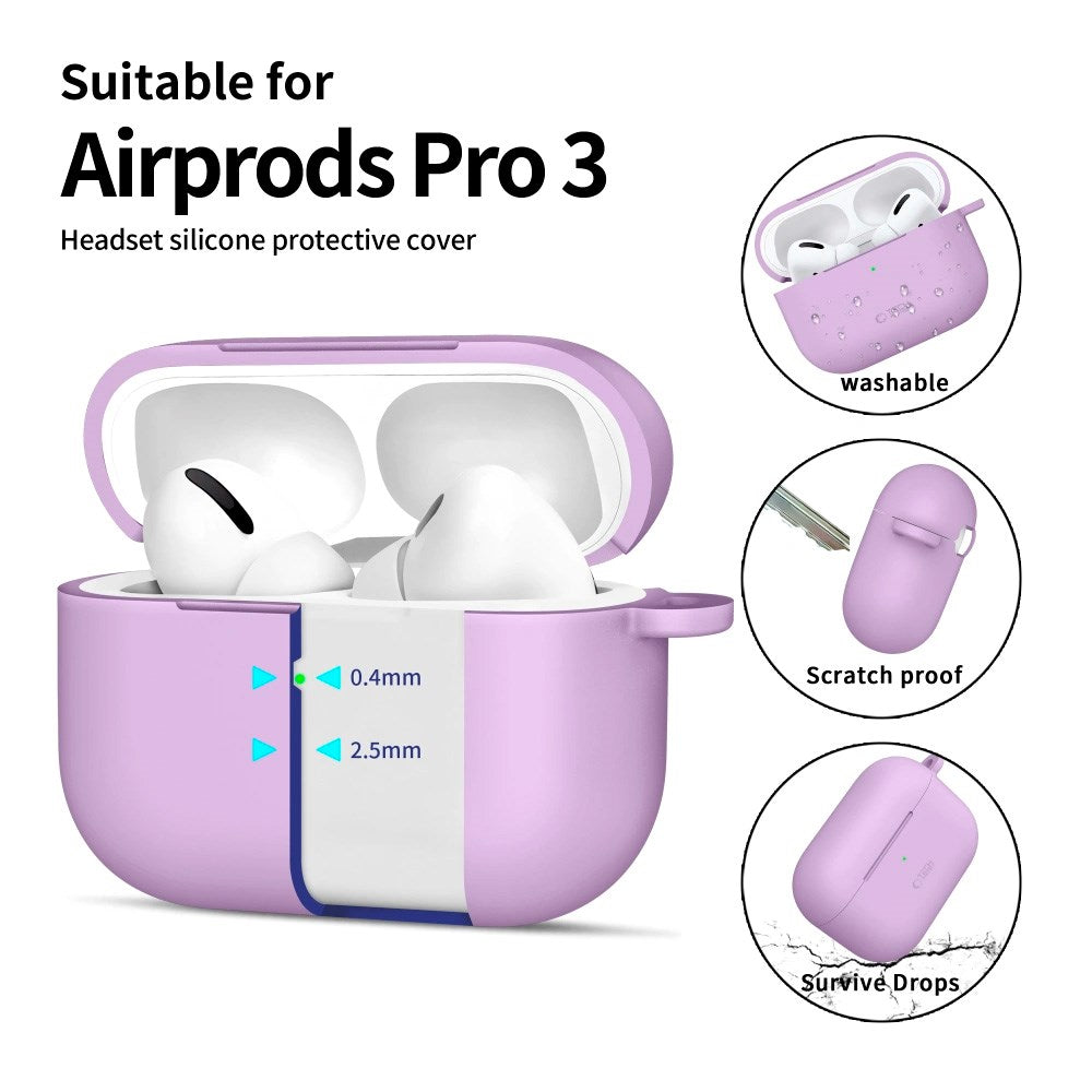 Apple AirPods Pro (3. gen.) Tech-Protect Silicone Hook Deksel - Lilla