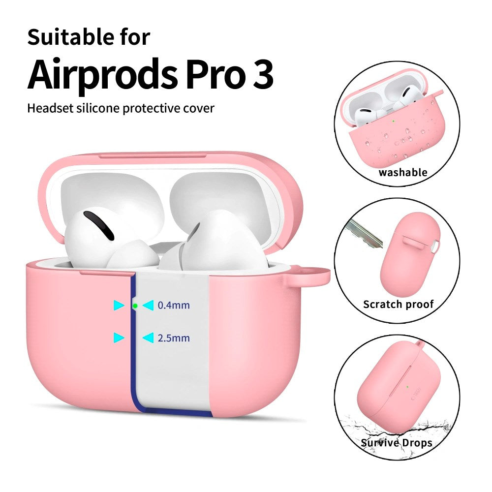Apple AirPods Pro (3. gen.) Tech-Protect Silicone Hook Deksel - Rosa
