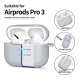 Apple AirPods Pro (3. gen.) Tech-Protect Silicone Hook Deksel - Grå
