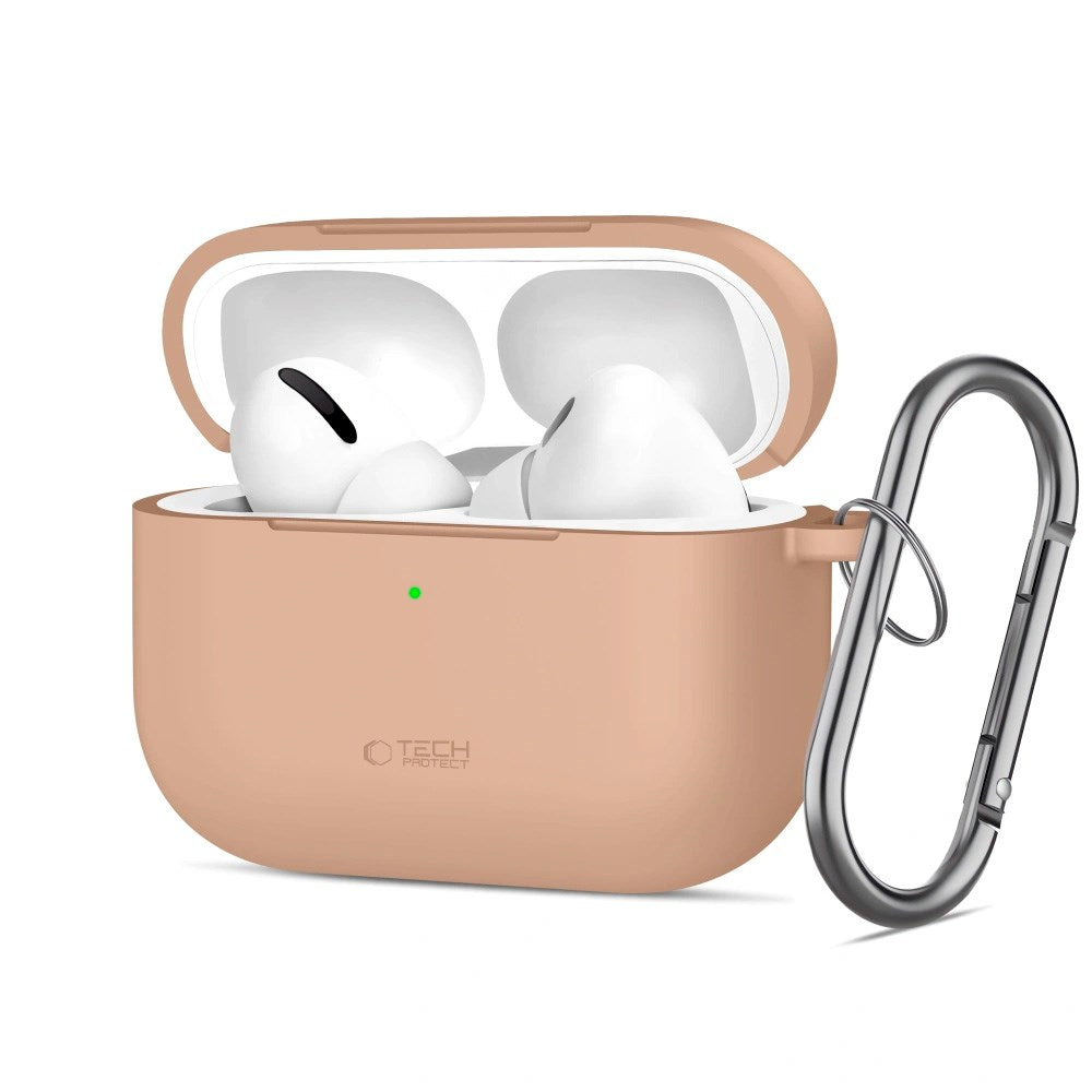 Apple AirPods Pro (3. gen.) Tech-Protect Silicone Hook Deksel - Beige