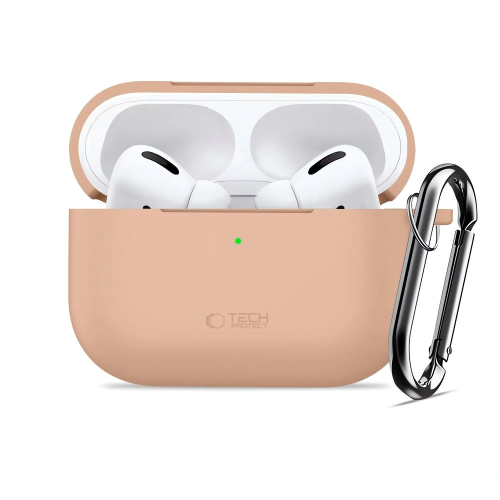 Apple AirPods Pro (3. gen.) Tech-Protect Silicone Hook Deksel - Beige