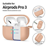 Apple AirPods Pro (3. gen.) Tech-Protect Silicone Hook Deksel - Beige