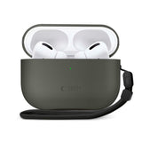 Apple AirPods Pro (3. gen.) Tech-Protect NaturalFit Kunstskinn Deksel m. Rem - Grønn