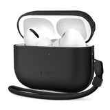 Apple AirPods Pro (3. gen.) Tech-Protect NaturalFit Kunstskinn Deksel m. Rem - Svart