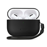 Apple AirPods Pro (3. gen.) Tech-Protect NaturalFit Kunstskinn Deksel m. Rem - Svart
